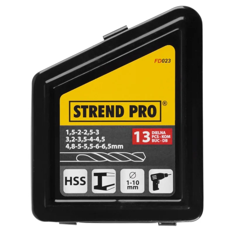 Sada vrtákov STREND PRO FD131, 13 dielna, HSS, do kovu