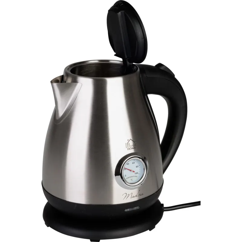 Kanvica MagicHome Madira 1,7 l, rýchlovarná, šedá, s teplomerom