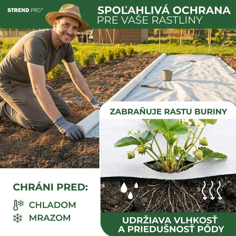 Netkaná textília Garden B1106, 1,6x10 m, biela