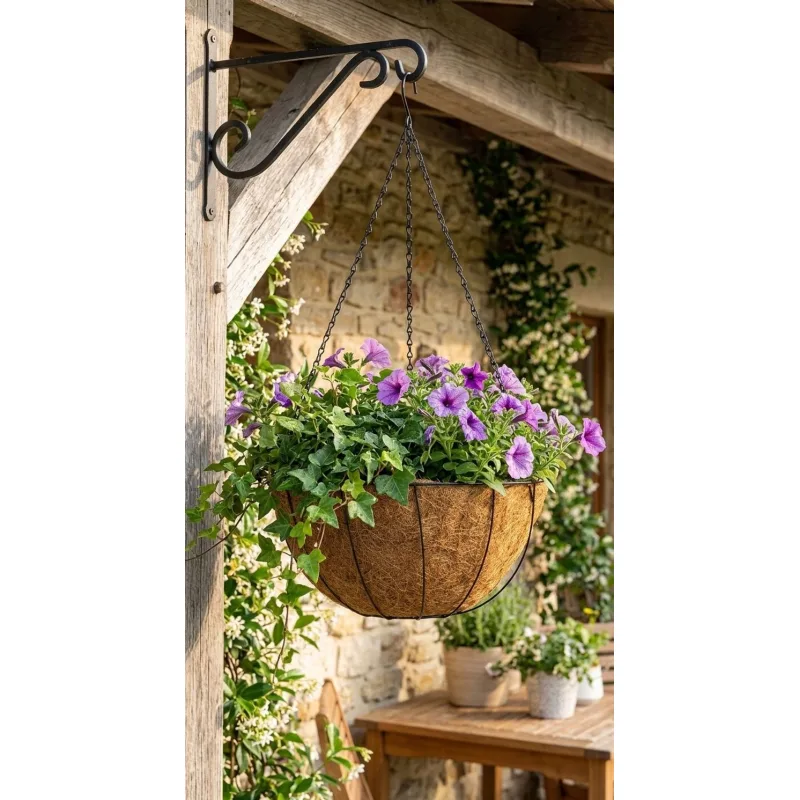 Visiaci držiak na kvetináč s retiazkou, 40 cm