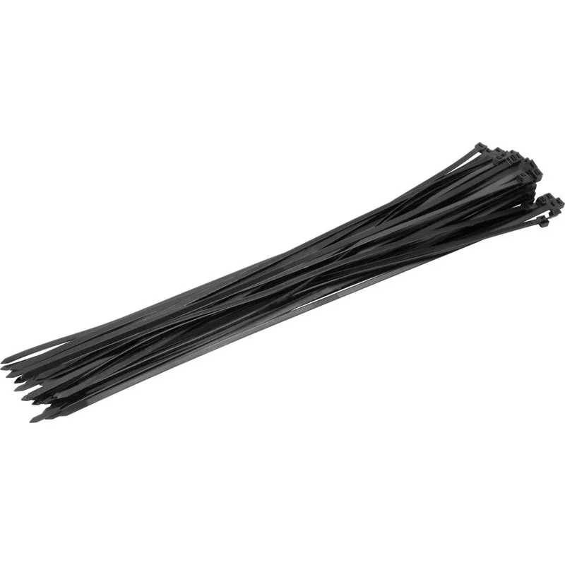 Sťahovacia páska 800x9 mm, 50 ks, čierna, nylon