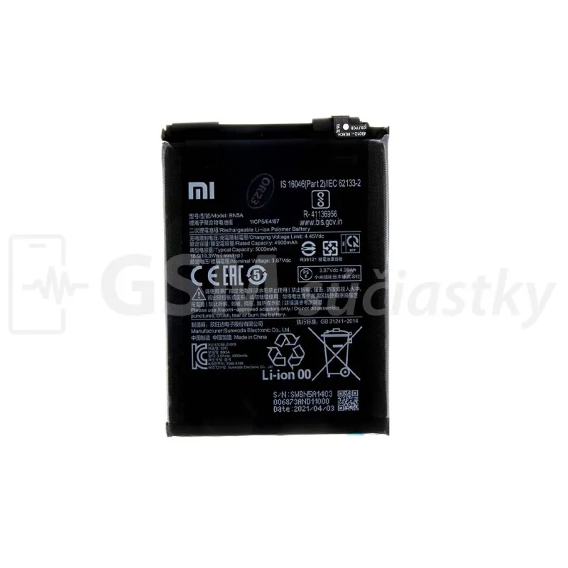 Batéria Xiaomi Redmi Note 10 5G, Redmi 10, Poco M3 Pro 5G - BN5A Variant:: OEM