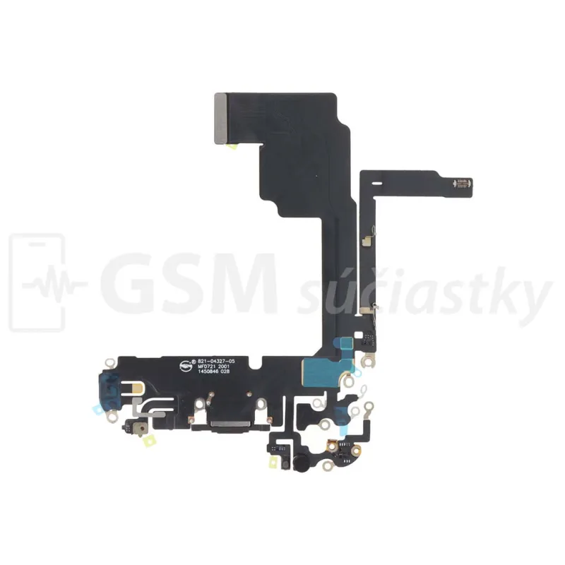 Flex kábel nabíjania iPhone 15 Pro - nabíjací konektor, mikrofón Farba: Biela