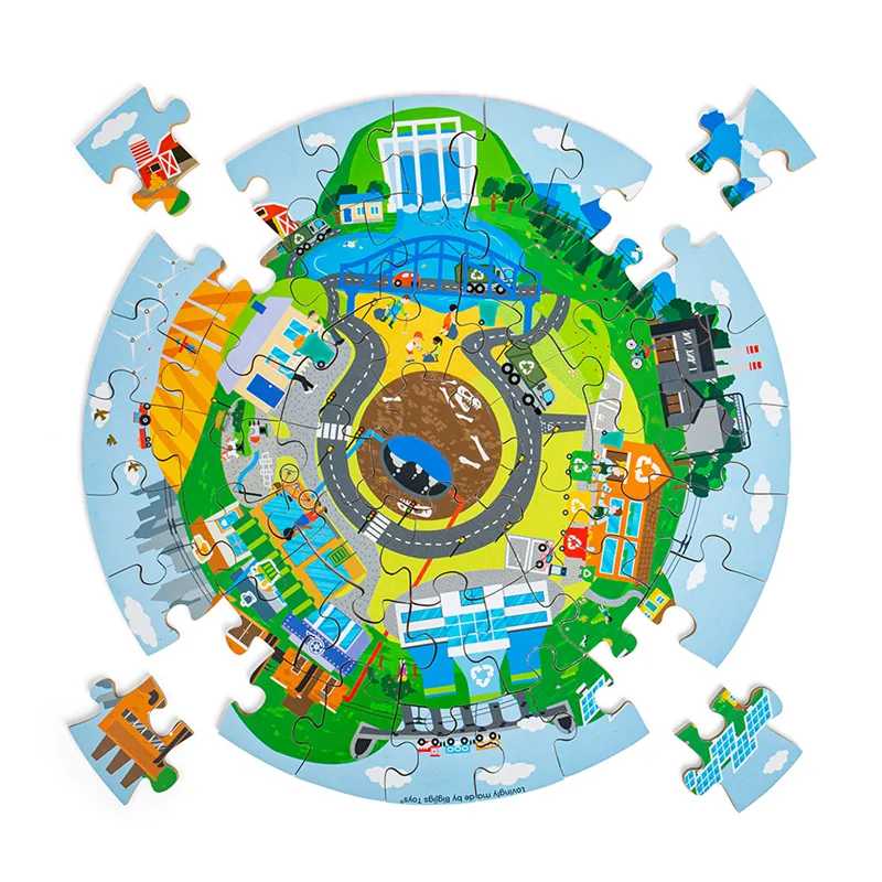 Bigjigs Toys Kruhové puzzle Recyklácia