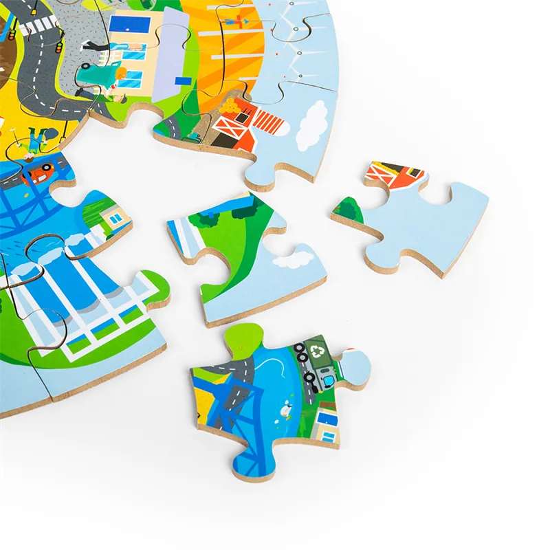 Bigjigs Toys Kruhové puzzle Recyklácia