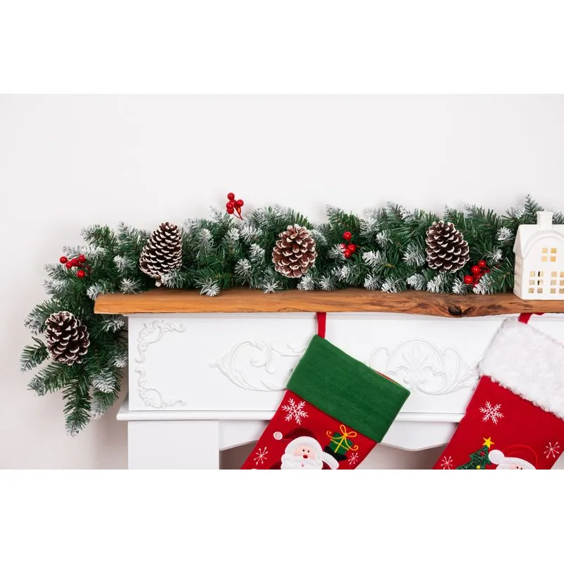 Girlanda MagicHome Berry, 180 cm, 150 vetiev, šišky a bobuľky