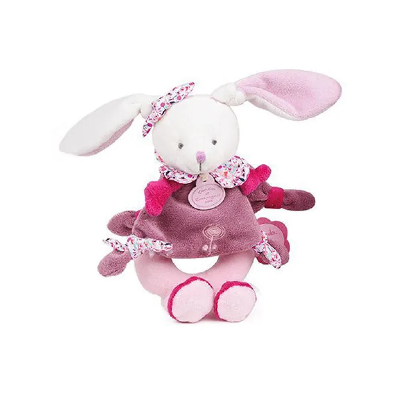 Doudou Darčeková sada - Plyšová hrkálka Zajačik 19 cm