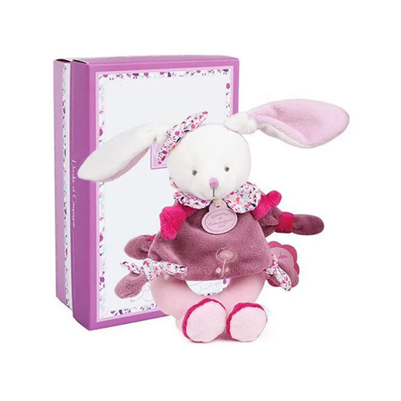 Doudou Darčeková sada - Plyšová hrkálka Zajačik 19 cm