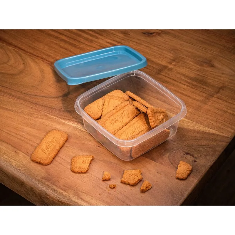 Dózy na potraviny MagicHome Lunchbox, 0,6 l, sada 4 ks, štvorcová