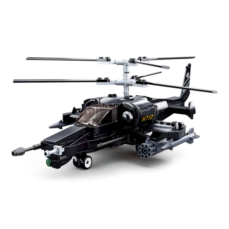 Sluban Model Bricks M38-B0752 Bojový vrtuľník Ka-50 Black Shark