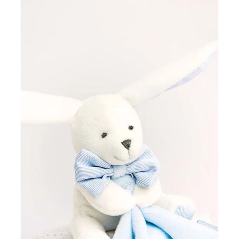 Doudou Darčeková sada modrá - Zajačik s mojkáčikom 10 cm