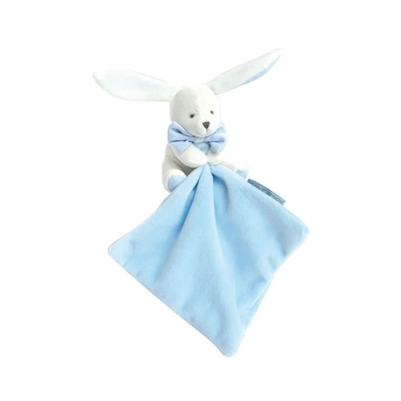 Doudou Darčeková sada modrá - Zajačik s mojkáčikom 10 cm