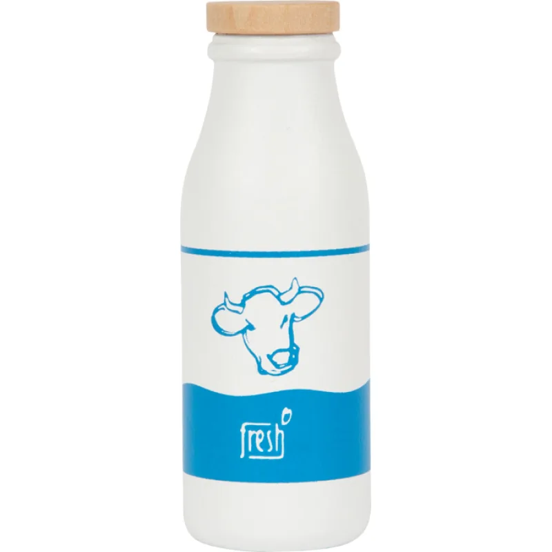 Drevená prepravka s fľašami na mlieko Fresh
