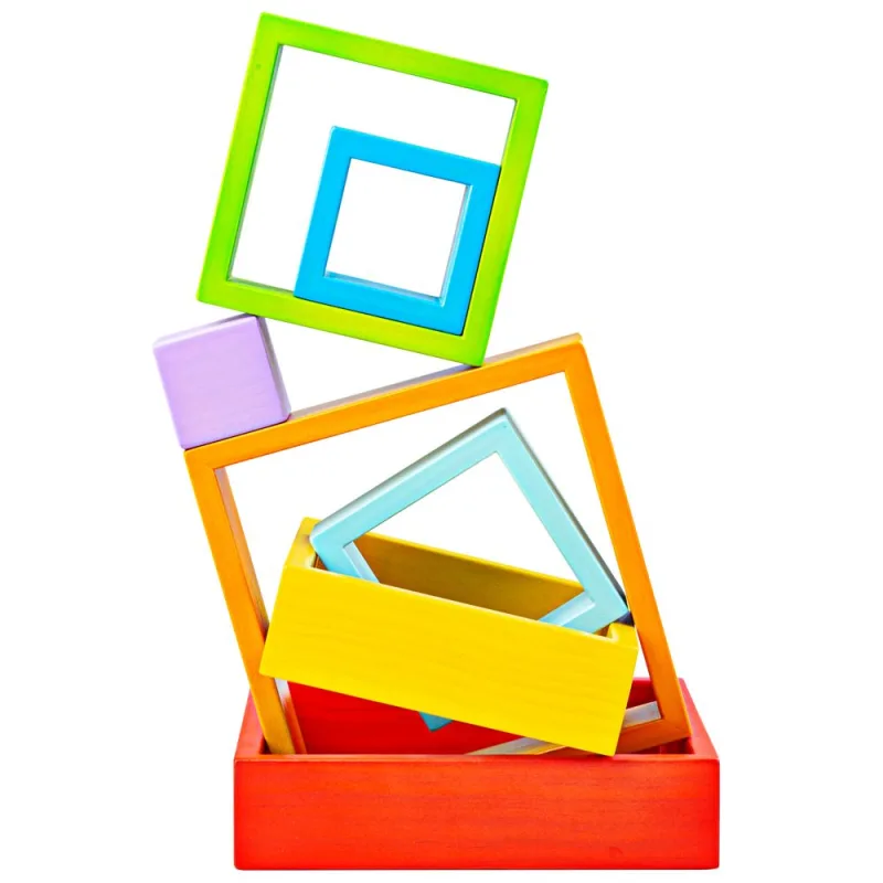 Bigjigs Toys Drevený skladací štvorec