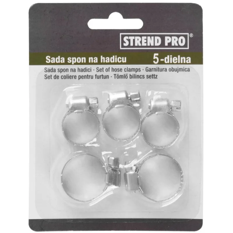 Sada upínacích spon Strend Pro HC605, 5-dielna, na hadicu