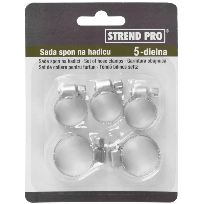 Sada upínacích spon Strend Pro HC605, 5-dielna, na hadicu