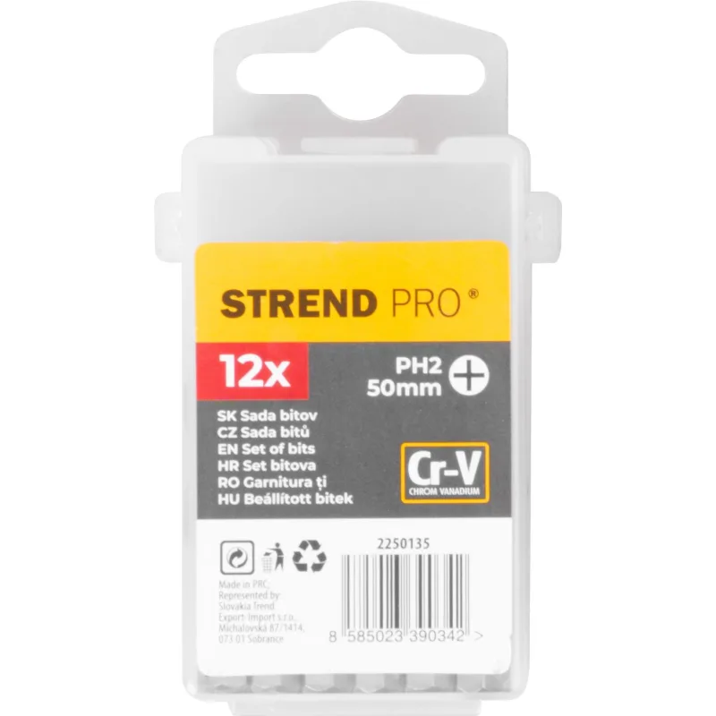 Sada bitov Strend Pro YF40004, 12-dielna, Cr-V