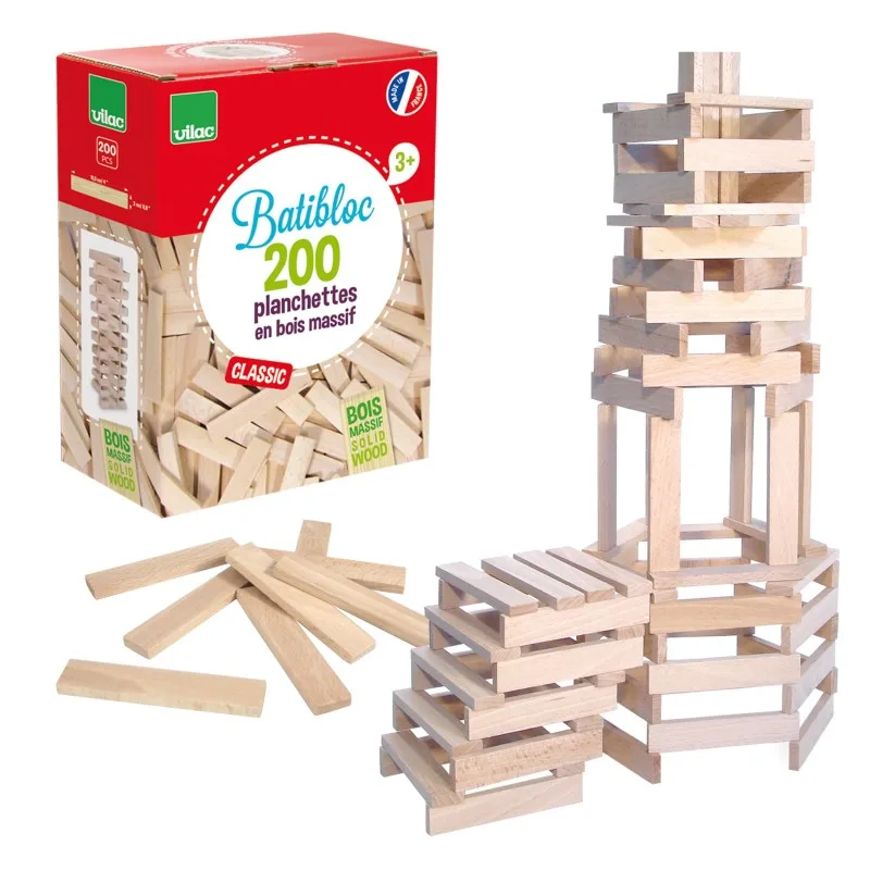Vilac Drevená stavebná sada Batibloc 200 ks