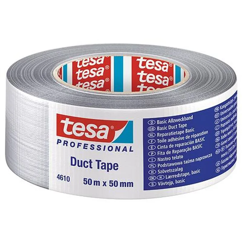 Textilná páska tesa BASIC Duct Tape, strieborná, 50 mm, L-50 m
