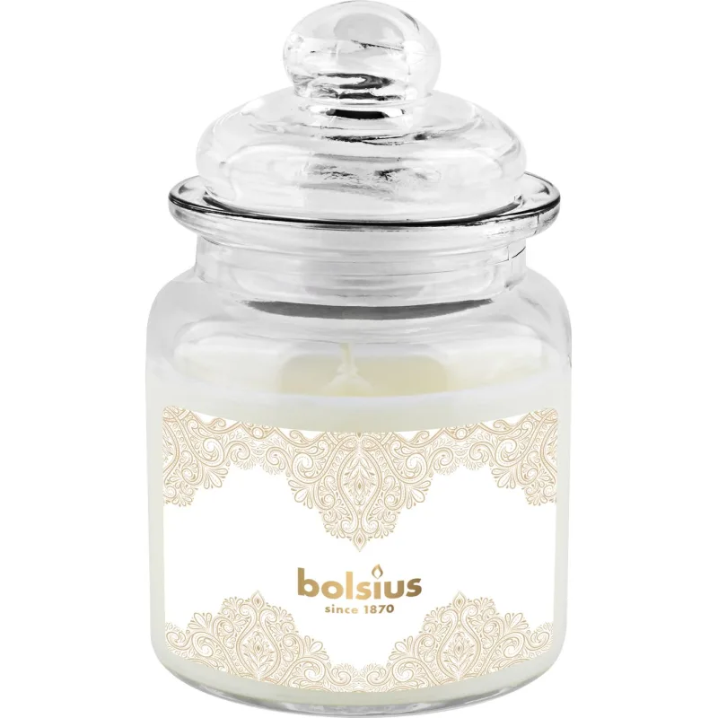 Vonná sviečka Bolsius Zlatá čipka, Big Jar, vanilka, 32 hodín