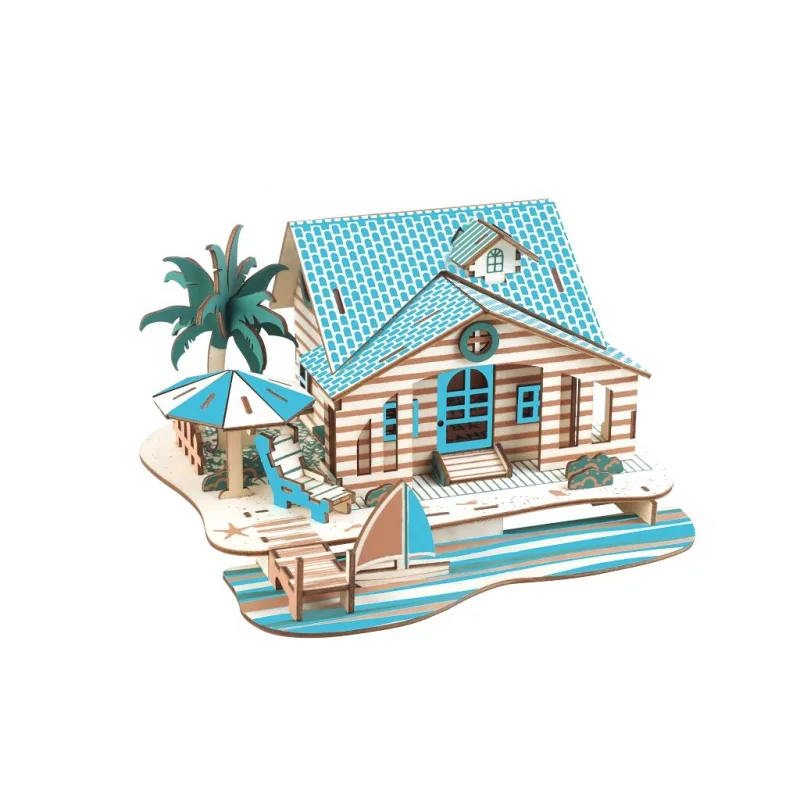 Woodcraft Drevené 3D puzzle Vila na Bali