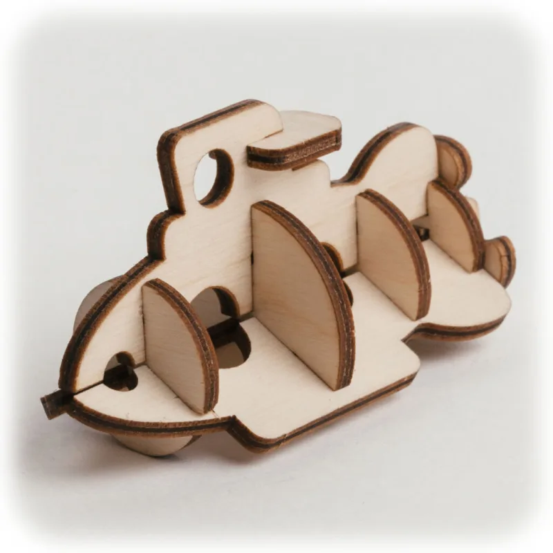 Drevené 3D puzzle Ponorka