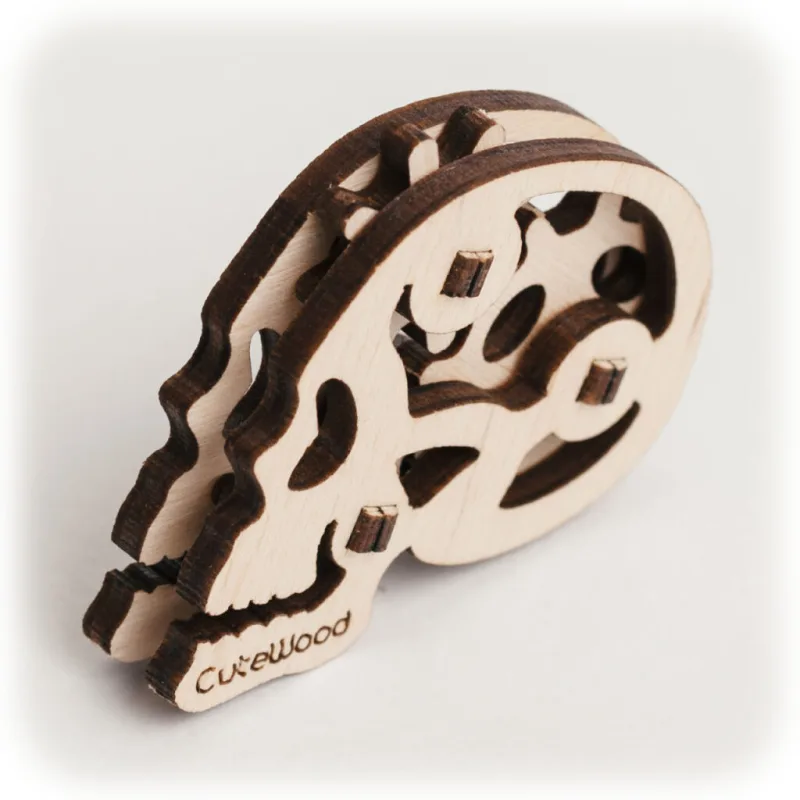Drevené 3D puzzle Lebka