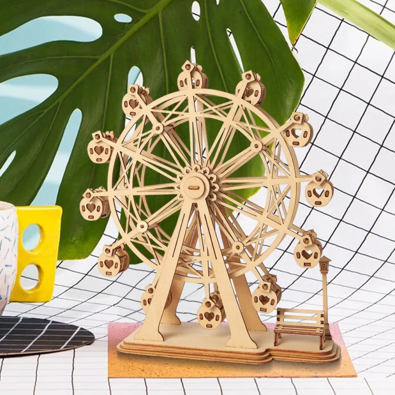 RoboTime Drevené 3D puzzle Ruské koleso 120 ks