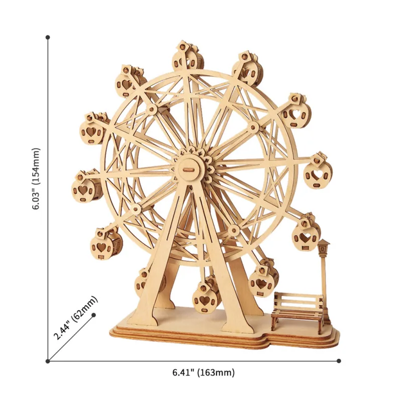 RoboTime Drevené 3D puzzle Ruské koleso 120 ks