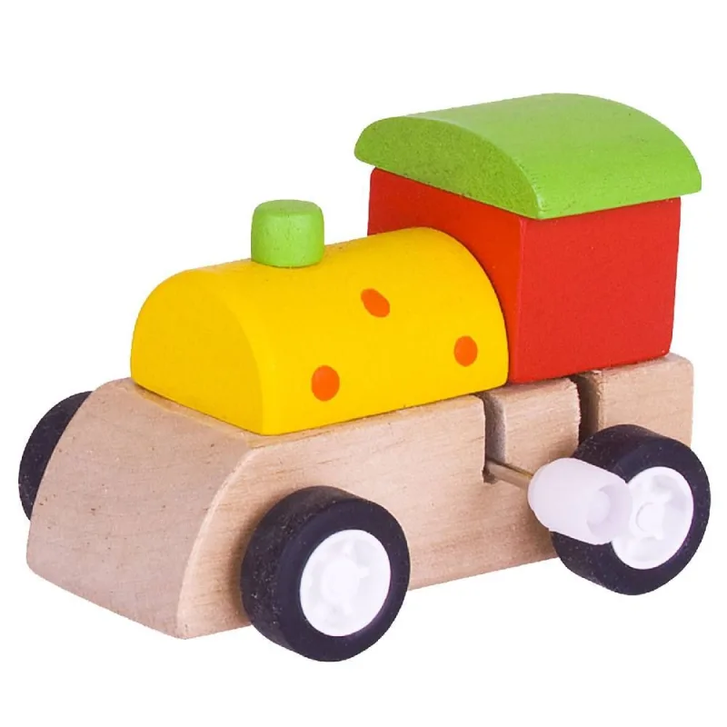 Bigjigs Toys Farebná mašinka na naťahovanie 1 ks