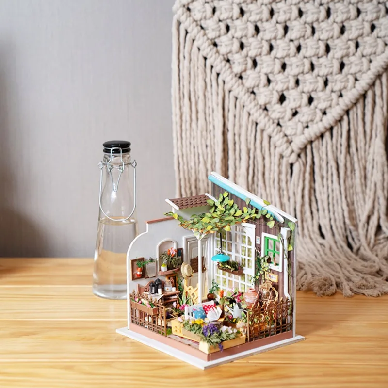RoboTime Drevené 3D puzzle Miniatúra Záhradná terasa DG108