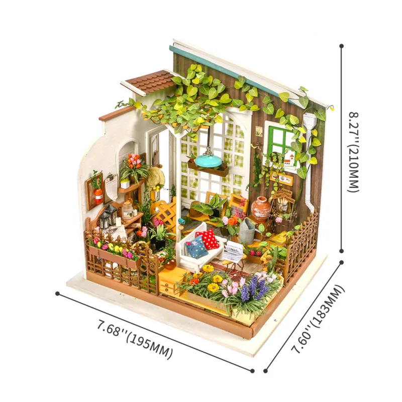 RoboTime Drevené 3D puzzle Miniatúra Záhradná terasa DG108