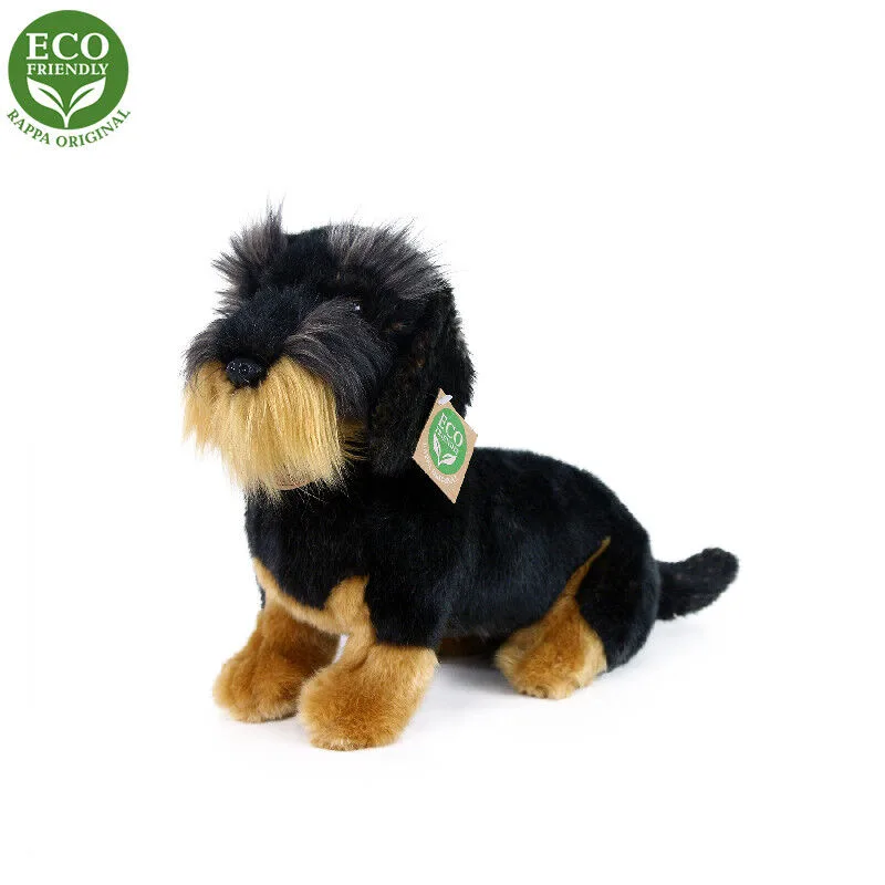 Plyšový drsnosrstý jazvečík sediaci 30 cm ECO-FRIENDLY