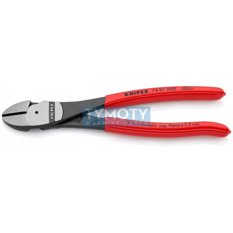 KNIPEX 74 01 140 Silové bočné štiepacie kliešte, plastové návleky, fosfátované na čierno 140 mm