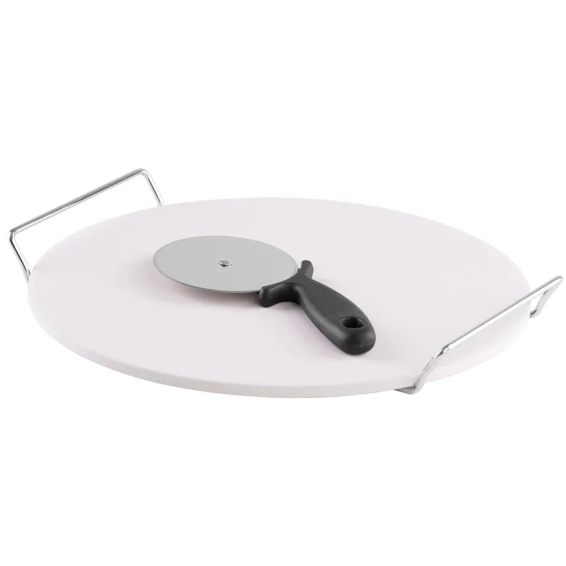 Kameň na pizzu 33 cm, s podstavcom a krájačom