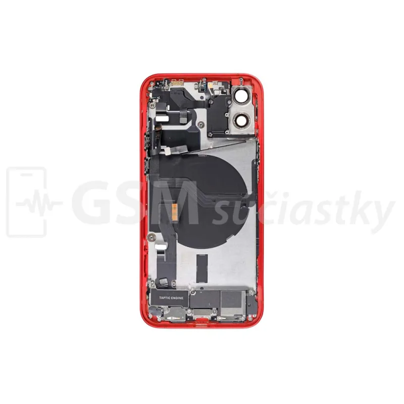 iPhone 12 - Zadný Housing s Malými Dielmi - Červený