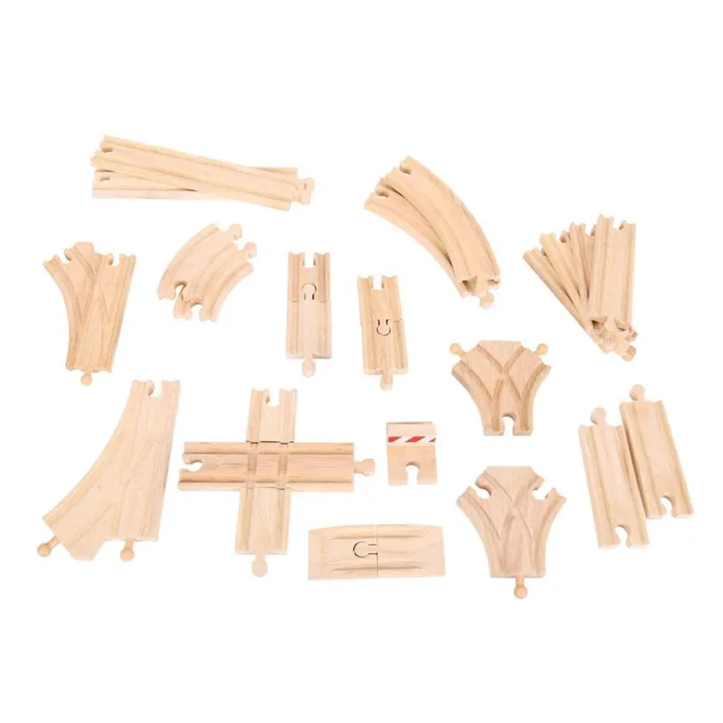 Bigjigs Rail Drevené koľaje Set 25 dielov