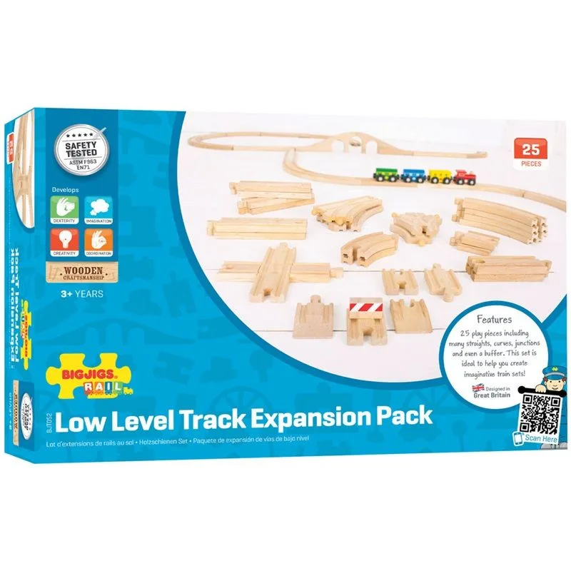 Bigjigs Rail Drevené koľaje Set 25 dielov