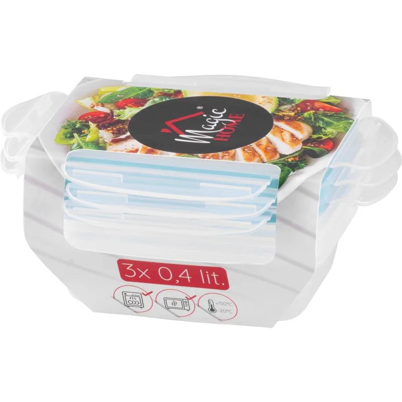 Dózy MagicHome Lunchbox set 3 ks, 400 ml, Clip