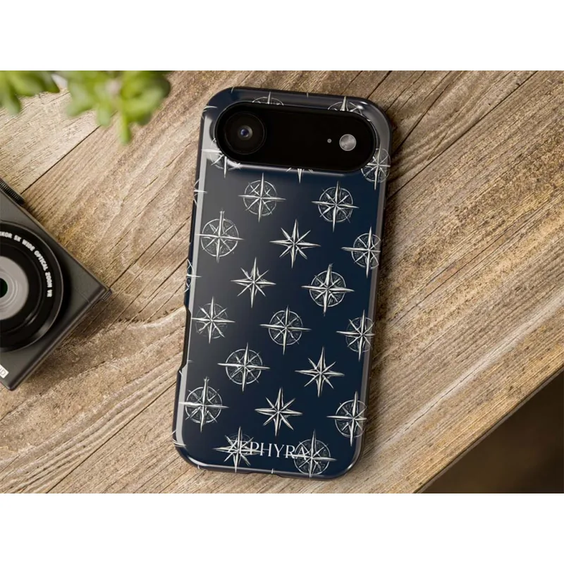 ZEPHYRA Navy Compass - iPhone 17 Air Kryt
