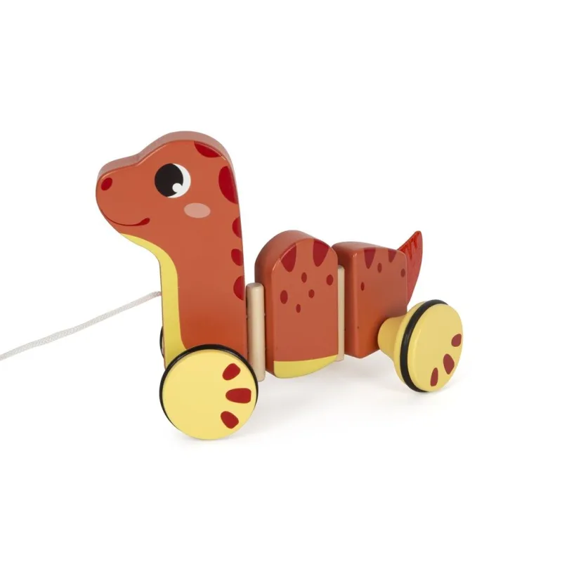 Drevená ťahacia hračka Dino – náhľad 2