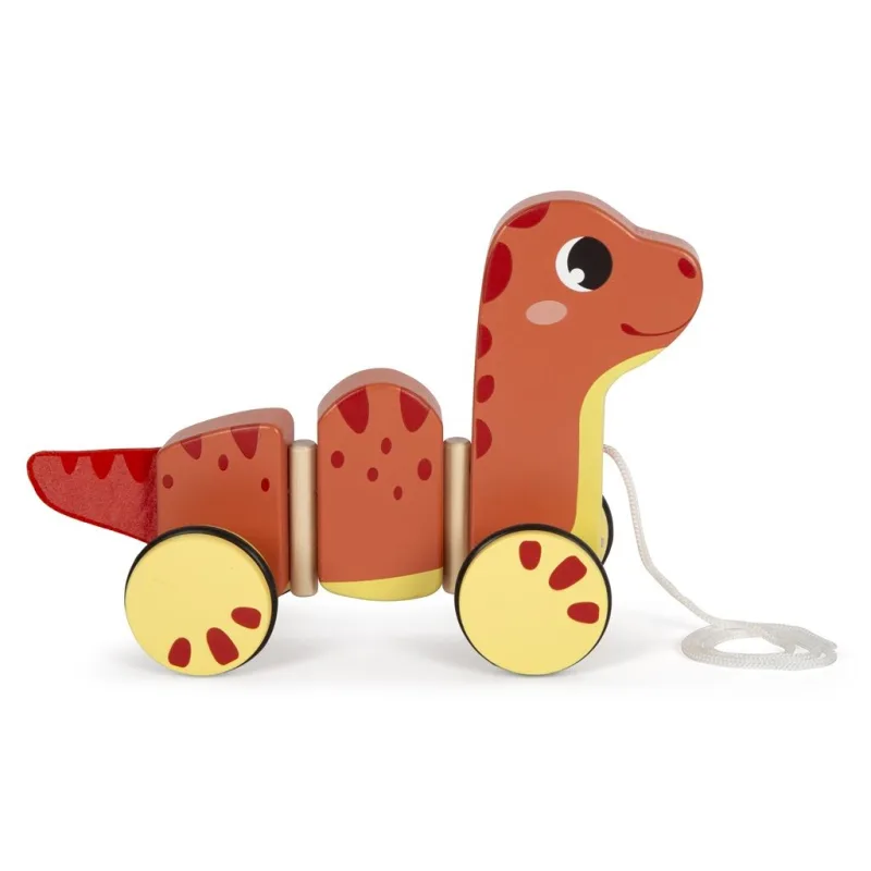Drevená ťahacia hračka Dino – náhľad 3