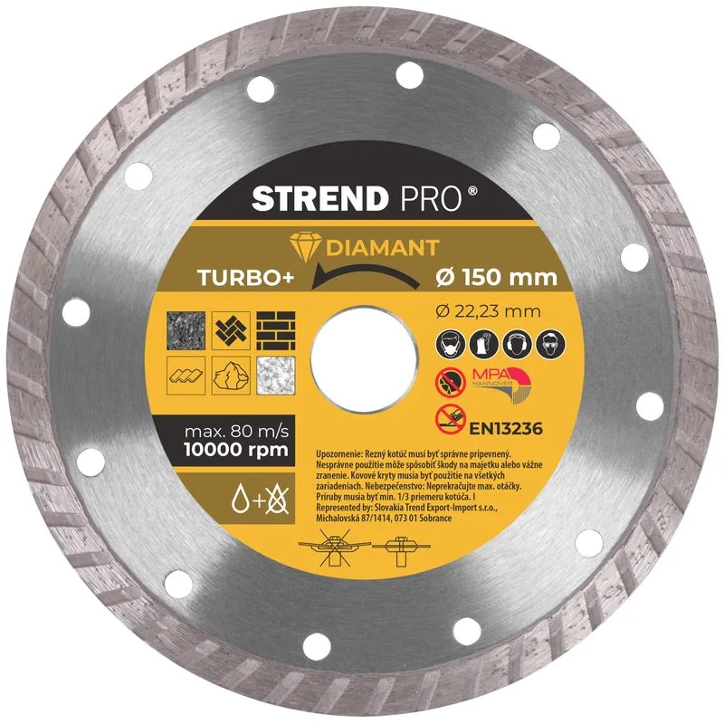 Diamantový kotúč Strend Pro 521C, 150 mm, Turbo +