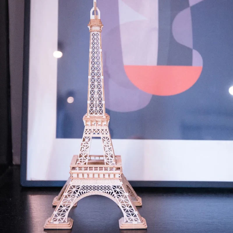 RoboTime Drevené 3D puzzle Eiffelova veža 122 ks