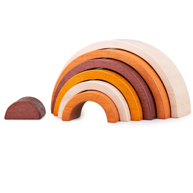 Bigjigs Toys Drevená skladacia dúha prírodná