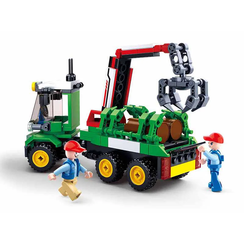 Sluban Town Farma M38-B0778 Traktor s prívesom na klády