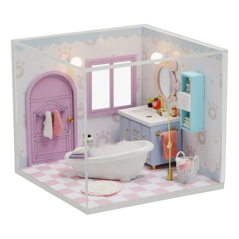 Dvěděti Miniatúra domčeka Útulná kúpeľňa