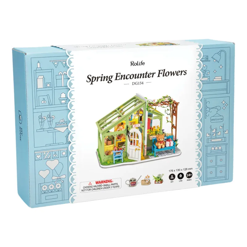 RoboTime Drevené 3D puzzle Miniatúra Jarné stretnutie