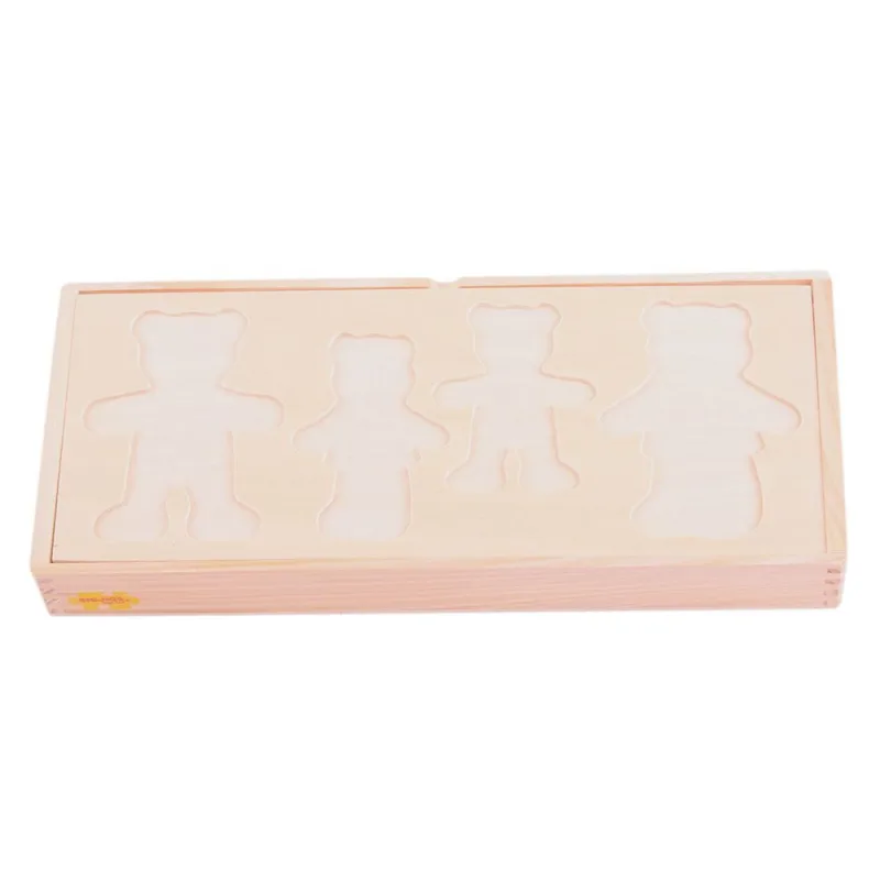 Bigjigs Toys Drevené obliekacie puzzle - Medvedia rodinka