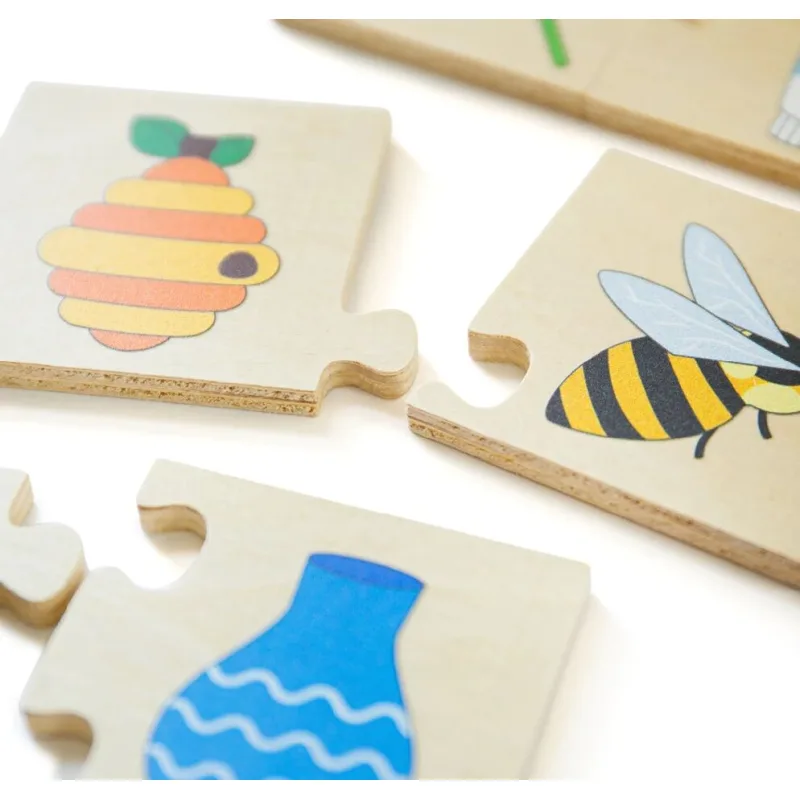 Bigjigs Toys Didaktické puzzle Čo k sebe patrí?